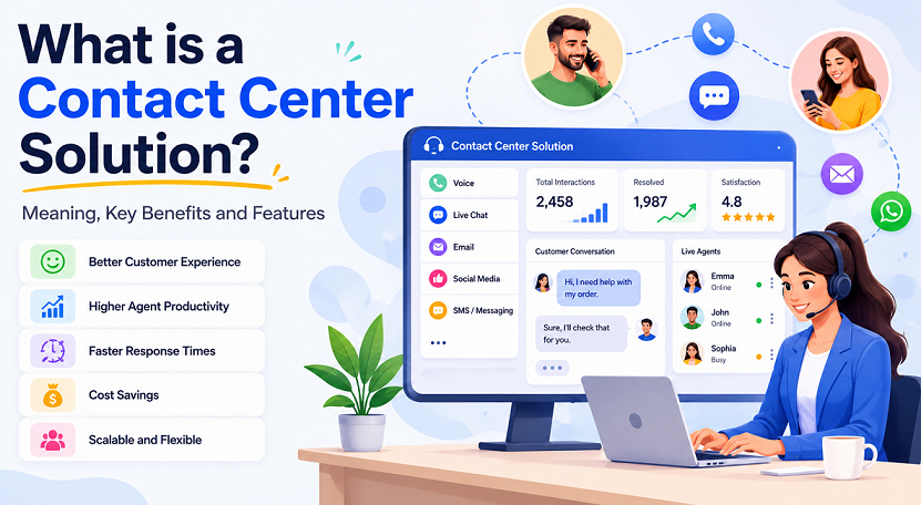 What is a Contact Center Solution? Meaning Key Benefits and Features