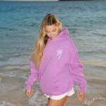 Pink Palm Puff Hoodie
