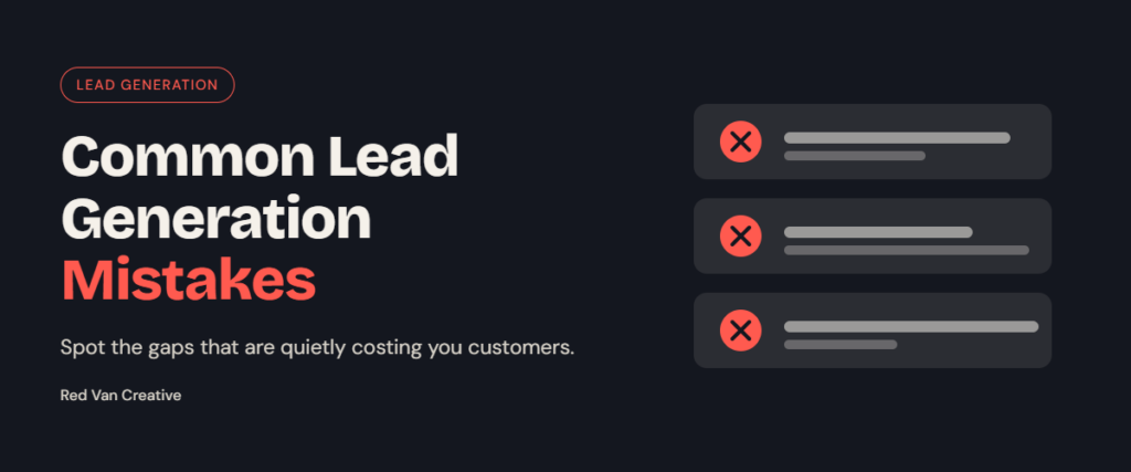 Common Lead Generation Mistakes